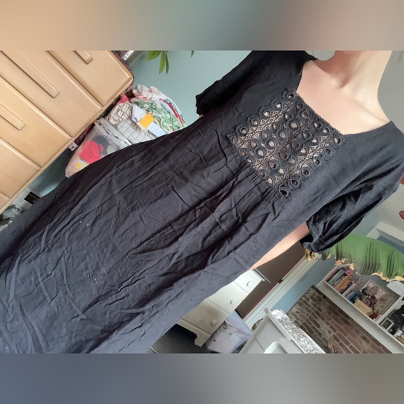 Sandro: Black Eyelet Dress - Picture 9 of 13